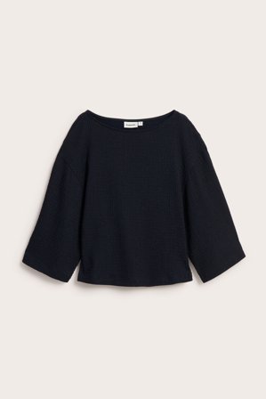 Kappahl | Paita, jossa on leveät hihat Tummansininen L | Tummansininen