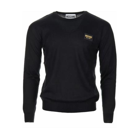 Moschino, Jersey Zwart, Heren, Maat:L