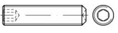 REYHER 040292100080016 Stoppskrue blankforsinket, ISO 4029, 200-pakning M8 x 16 mm, Innfesting