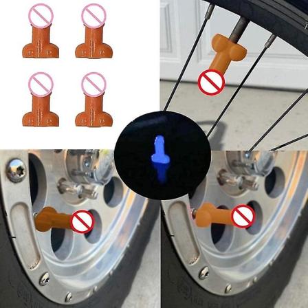 4 st Prank Bilhjul Däckskydd Luminous Stam Damm Cover För Bilar Lastbilar Cyklar