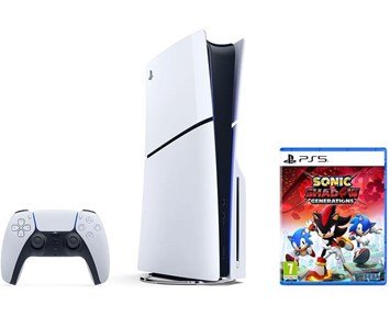 Sony PlayStation 5 Slim Standard Edition (2023) + PS5 Sonic X Shadow Generations - Paket med PS5 Standard Edition & Sonic X Shadow Gen.
