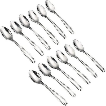 12 stk. Rustfrit Stål Espresso Skeer Mini Kaffeskeer Sæt