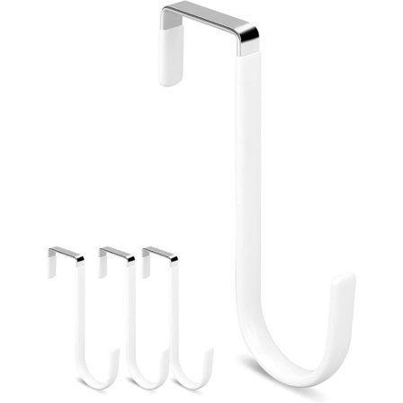 Over the Door Hooks, Soft Rubber Scratch Resistant Door Hooks for Hanging Clothes, Towels, Shoes, Hats, Coats, Bags, etc. in Bathrooms, Living Rooms