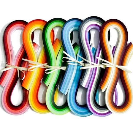 Papir-Quillingsett 840 Strimler 36 Farger 54cm Lengde/Strimel Papirbredde