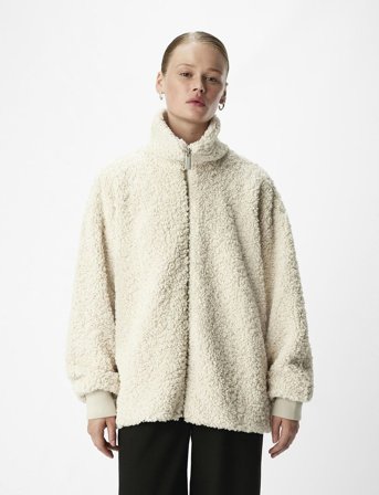 Object Objpenny Lo Teddy Jacket 134 - Cream - 36