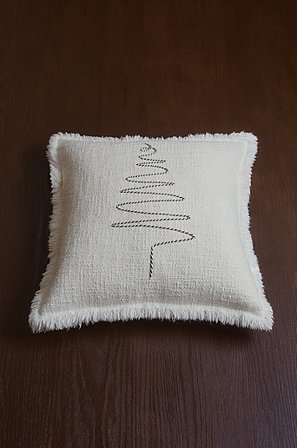 Jotex - Kissenbezug 50x50 Cm Grün/Naturweiß - TANNE - Kaufe Dekokissen und Kissenbezüge bei Jotex