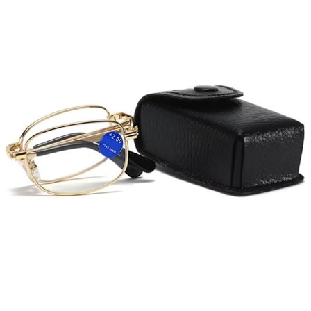 Anti-Blue Blocker Light Folding Readers Kompakta läsglasögon med case