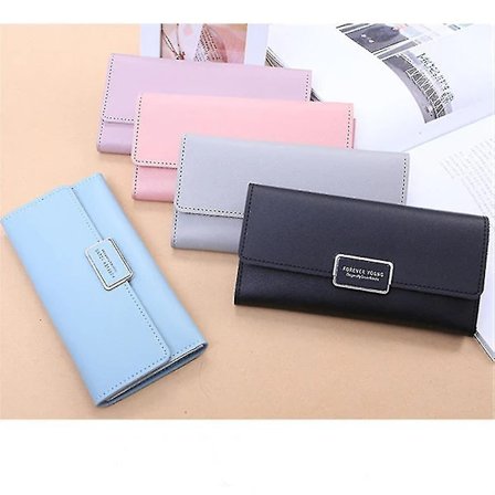 /EA/Läderplånböcker för kvinnor, smal design, kreditkortshållare för damer, koppling, multikortorganisatör