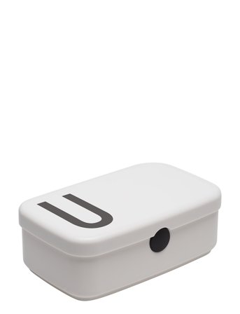 Personal Lunch Box A-Z White Design Letters