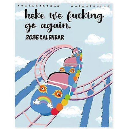 Kalender 2026, her kommer kalenderen igjen, den morsomme månedlige veggkalenderen som matcher din vittige personlighet, den nye planleggingskalenderen