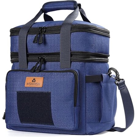 Taktisk Frokostkasse, Udvidelig Isoleret Stor Frokostpose, Heavy Duty Vandtæt Lækagesikker Køletaske til Voksne/Mænd/Arbejde Udendørs Picnic Dagsture,