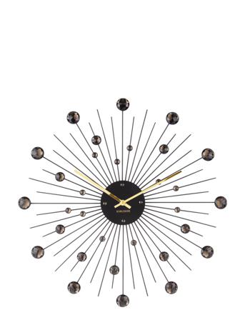 Wall Clock Sunburst Crystal Home Decoration Watches Wall Clocks Svart KARLSSON