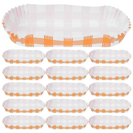 100 st Hot Dog Brickor Hot Dog Hållare Hot Dog Behållare Friterad Mat Brickor För Matförpackning