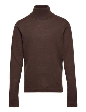 Jorrogan Knit Roll Neck Jnr Brown Jack & J S