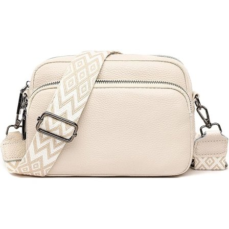 Crossbody tasker til kvinder - Læderhåndtasker og skuldertasker med justerbar bred rem Kamera Cross Body taske til damer piger rejse daglig brug