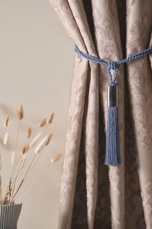 Jotex - Duskbånd 2-pk Blå - OLIVIE - Kjøp Gardinholdere hos Jotex