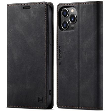 CASE A01 Retro lompakkokotelo iPhone 13 Pro Maxille - musta Black
