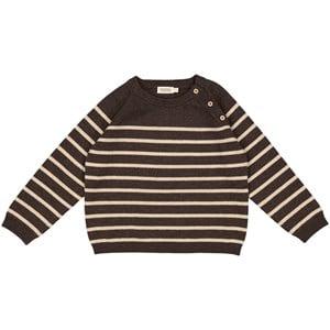 Kids - MarMar Copenhagen Striped Jumper Espresso 122 cm - Jumpers and knitwear - 122 cm - Brown