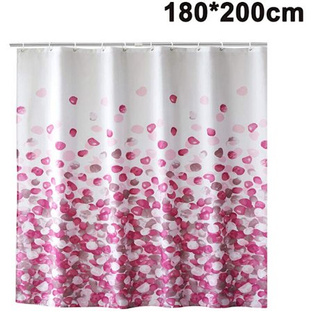 Duschdraperi Mögelbeständig vattentät duschdraperi tillverkad av polyestertyg. Tvättbar badrumsdraperi med 12 duschdraperiringar 180cm 200cm