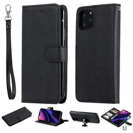 Iphone 11 Pro - Plånboksfodral / Magnet Skal - Svart Black Svart