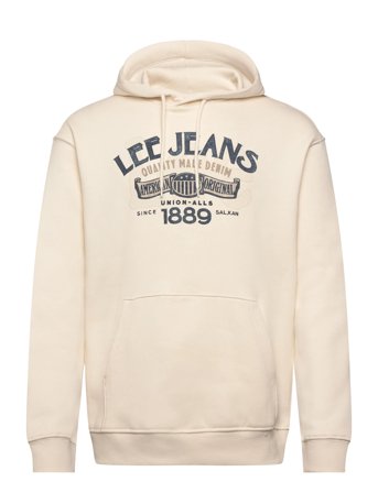 Big Logo Hoodie Cream Lee Jeans