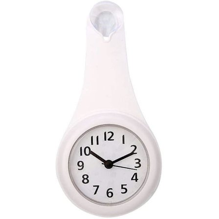 Stille badeværelsesvægur med sugekopper, vandtæt og anti-dug