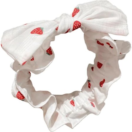 Hårstrikk med jordbærmønster for kvinner - Komfortabelt og trendy tilbehør for ansiktsvask, sminke og dekorasjon[YJD]