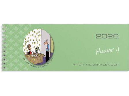 Burde Stor Plankalender Humor 2026 - Lyreco - Almanackor och kalendrar - Bordskalendrar och skrivunderlägg - Bordskalendrar