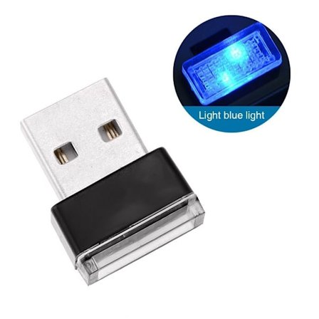 Bilinteriørbelysning USB LED LYS BLÅ