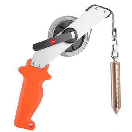 Oliemålebånd 10M/33ft Rustfrit Stål Pejlebånd med Messinglod til Olietankmåling Kvalitetsgåvor