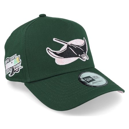 New Era - MLB Green adjustable Czapka Z Daszkiem - Hatstore Exclusive x Tampa Bay Rays Patch 9FORTY A-Frame Dark Green/Pink Adjustable @ Hatstore