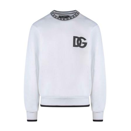 Dolce & Gabbana, Sweatshirts Biały, Mężczyzna, Rozmiar: S