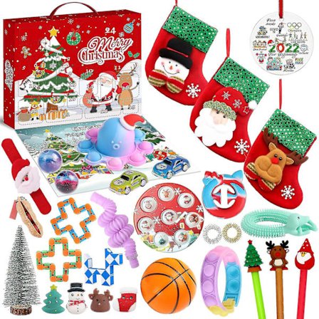 Jox - Julekalender Gave Fidget Leke 30 Dagers Pakke Sett Anti Stress Kit Stressavlastende Fidget Leke Blindboks Barn #jlf