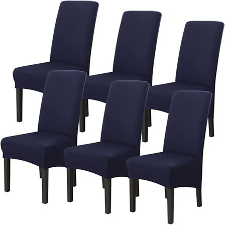 Spisestolstrekk Stretch Stoler Deksel Høy Rygg Avtagbar