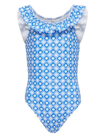 Kmgmaja Frill Swimsuit Acc Blue Kids Only