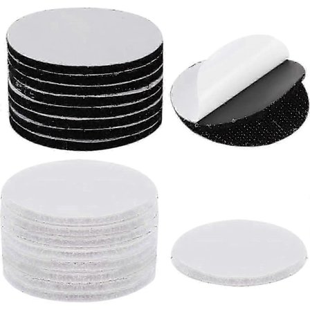 20 par selvklæbende velcrobånd, 6 cm dobbeltsidet ekstra stærk krog- og løkketape