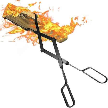26 tommer brænde tang til ildsted, bål, ildsted, kraftig smedejern klo, stor udendørs, udendørs, indendørs, langt træ