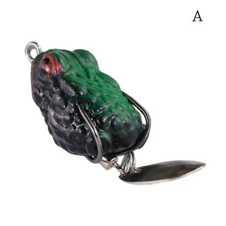 Mjukt fiske drag i form av en gummigroda A A