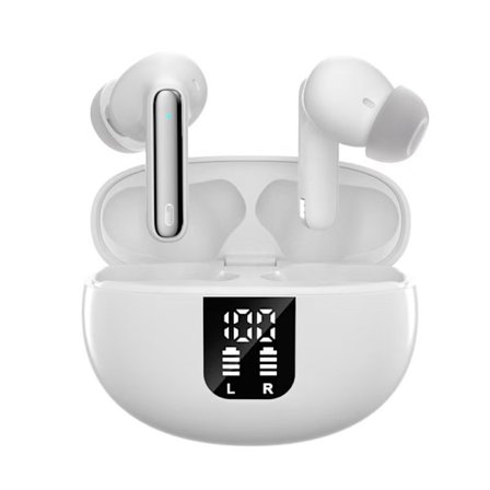 HONGDE Trådlösa Hörlurar Bluetooth, Lång Speltid, LED Strömdisplay, IP7 In-Ear Hörlurar med Mikrofon för iPhone Android