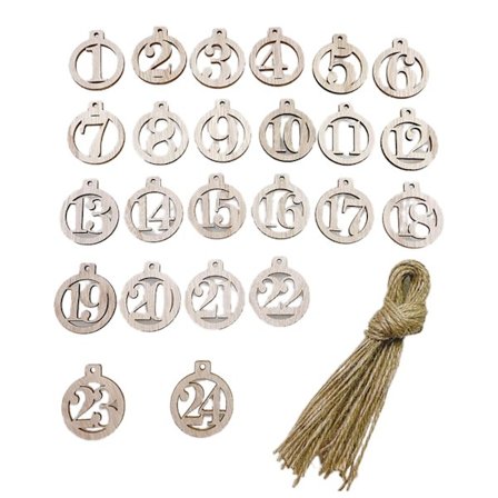 Adventskalender Nummer Etiketter Presenttaggar Fest Nedräkningstaggar Juldekoration