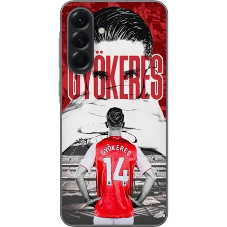 Yhteensopiva Puhelinkuori Samsung Galaxy A56 Viktor Gyökeres Arsenal - Jalkapallomotiivi paidalla numerolla 14 areenalla