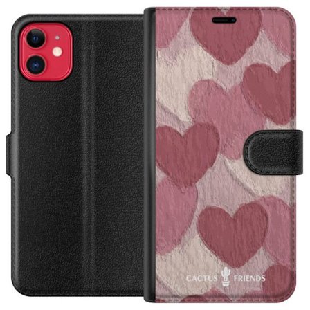 Kompatibelt Lommeboketui til Apple Apple iPhone 11 Cactus and Friends - Blush Paper Hearts