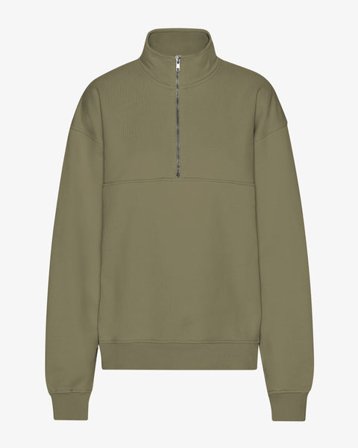 Organic Quarter Zip - Dusty Olive - Female - 2XL