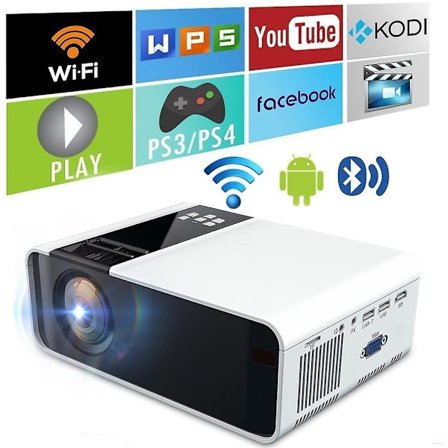 Wifi Projector,1080p 3d Bluetooth Mini Android 6.0 Lcd Projector Home Movie Theater