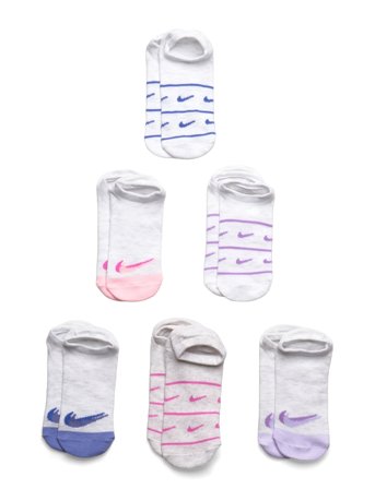 Nike 6N-6Pk No Show Sock - Multi/patterned - 27/35