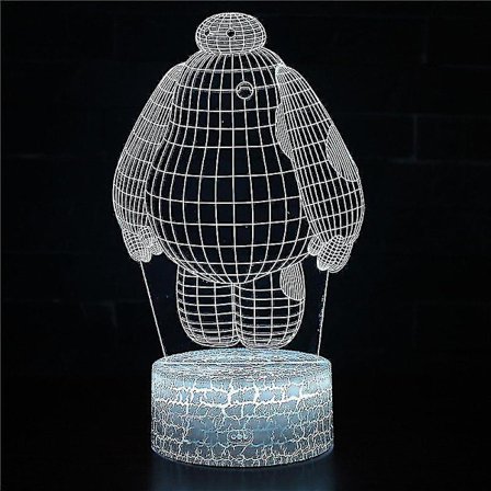 3D Illusion Lamp 7 Colors Optical Change Touch Light USB and Remote Control Art Deco Make A Romantic