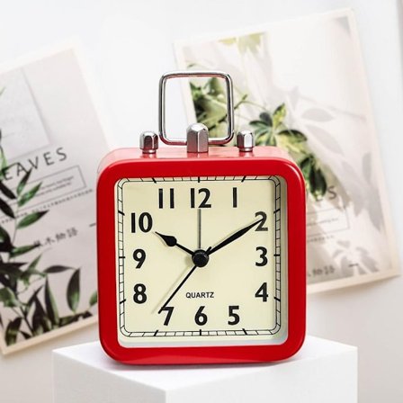 Firkantet vækkeur C soveværelse vækkeur, studerende vækkeur, mini vækkeur