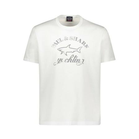 Paul & Shark, T-Shirts Wit, Heren, Maat:L,Cotton