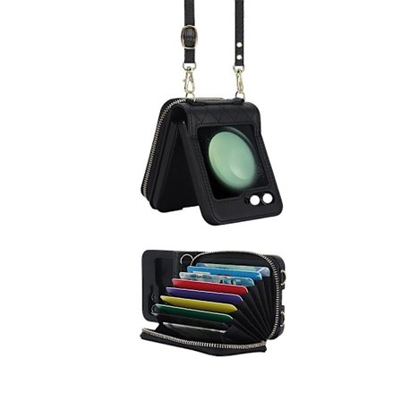 Telefonfodral för Samsung Galaxy Z Flip 5, skyddande plånboksfodral