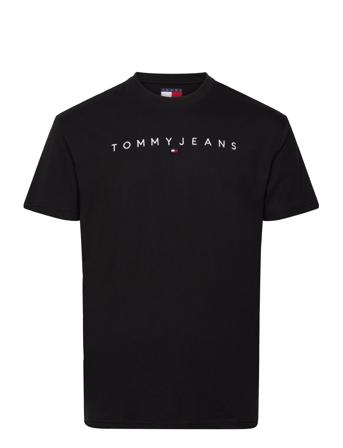 Tommy Jeans Tjm Reg Linear Logo Tee Ext Svart